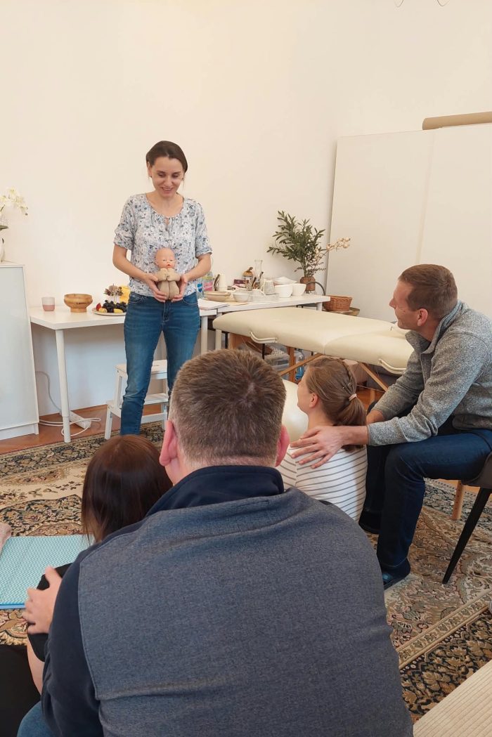 Fodor Emőke dúla, Spinning Babies® Szülőoktató felkészítés során